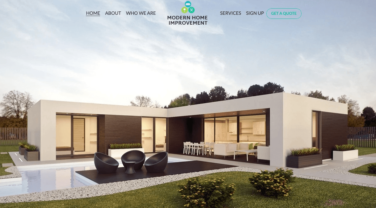 null Modern Home Improvement Template: Showcase Your Design Skills